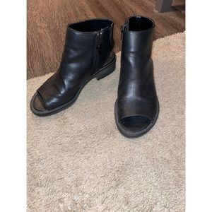 Black bootie sandal. Worn during so many seasons! EUC no cuts / scuffs sz 5.5